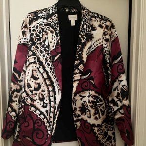Rich burgundy print Jacket